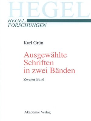 cover image of Ausgewählte Schriften in zwei Bänden. Mit einer biographischen und werkanalytischen Einführung